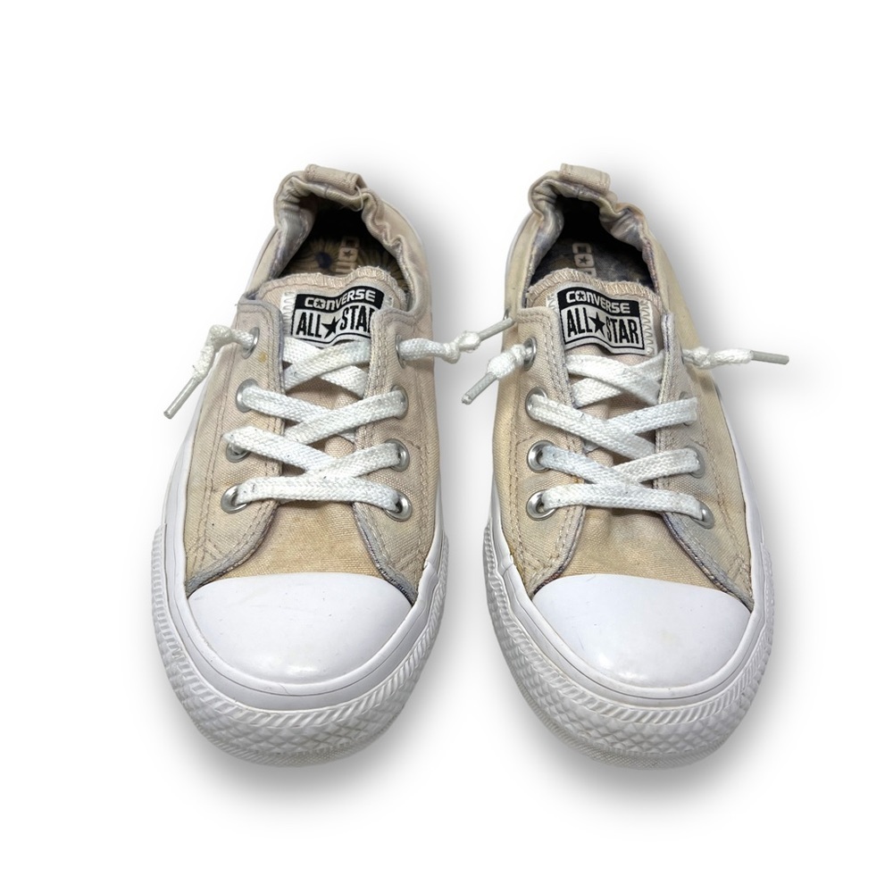 Converse Low Top Shoreline Slip On Tan Beige Floral Interior Women's Size 8
